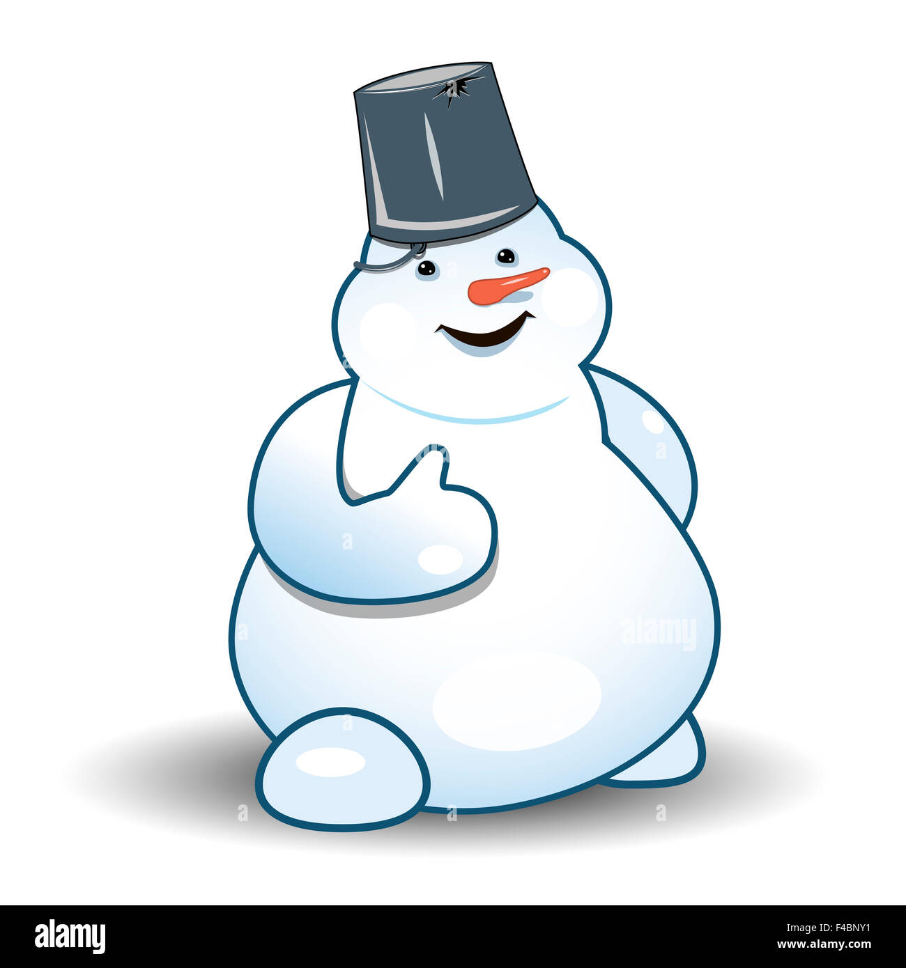 Illustration, new year's snowman on white background Stock Photo - Alamy