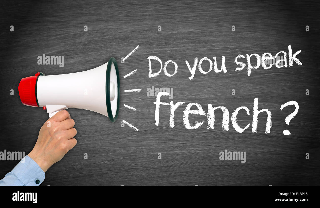 Do you speak french ? Stock Photo