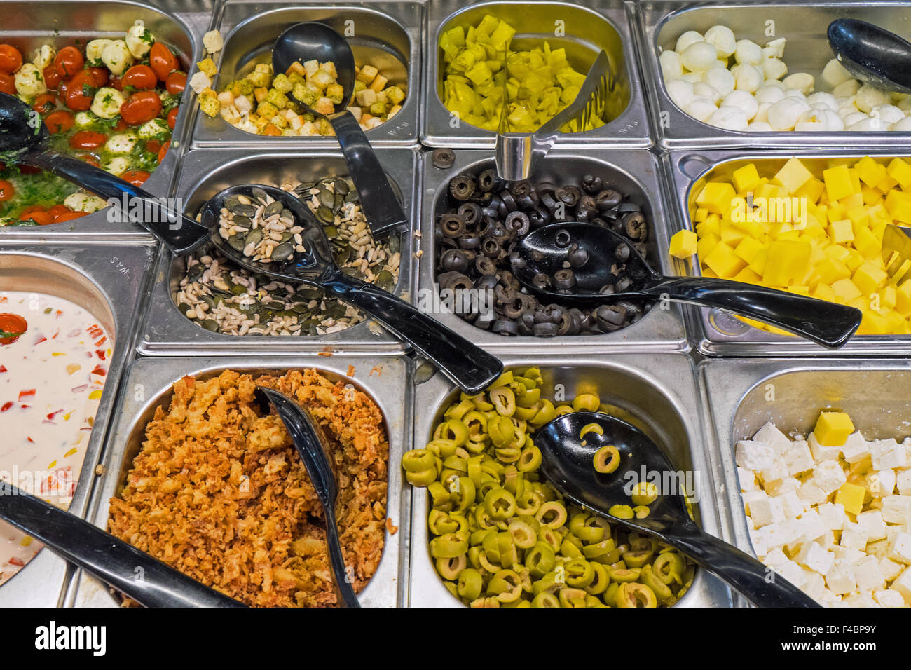 Different kinds of antipasti Stock Photo Alamy