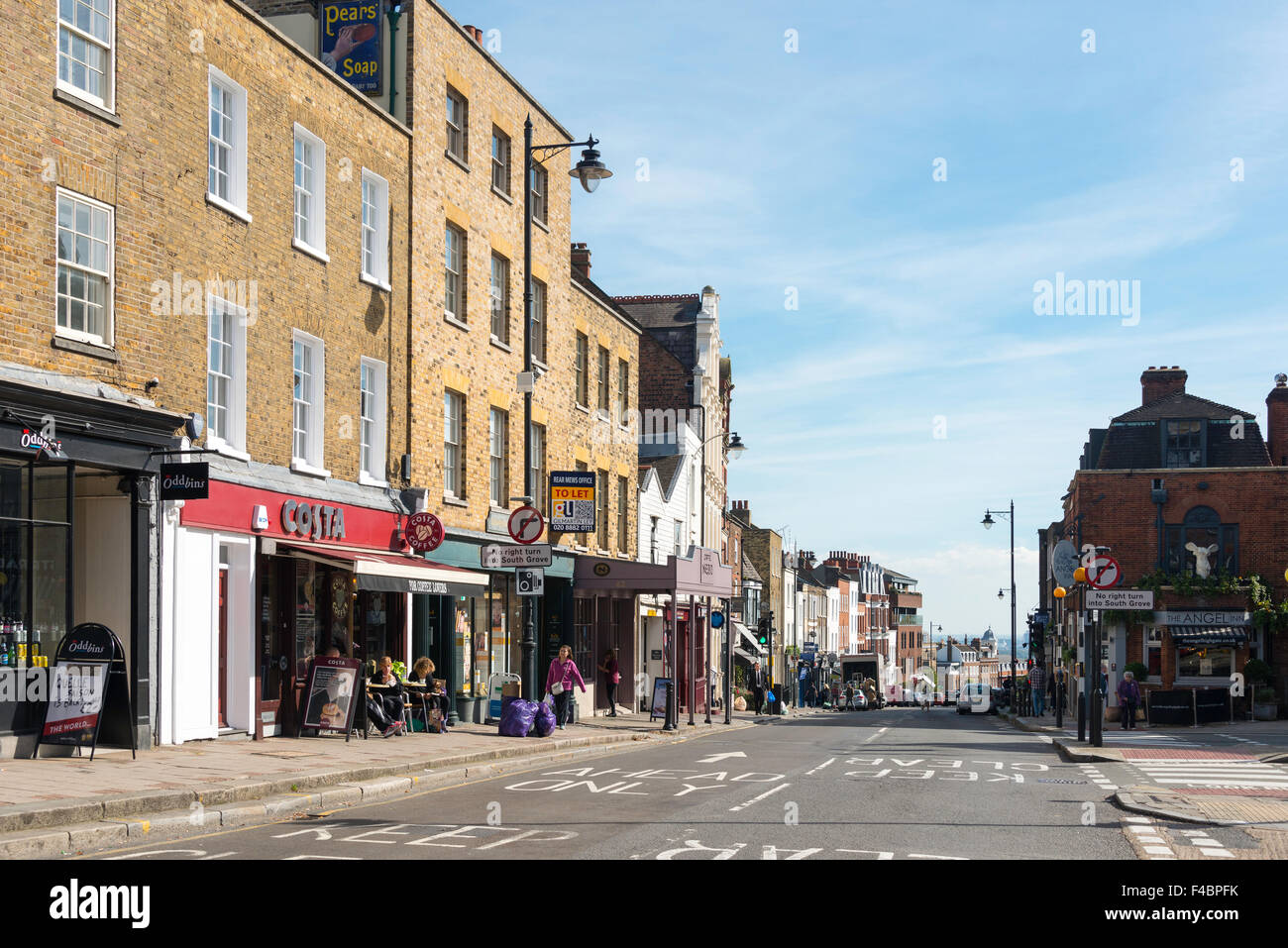 High Street, Highgate Village, Highgate, London Borough of Haringey, Greater London, England, United Kingdom Stock Photo