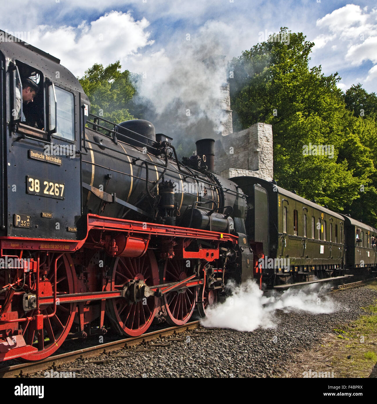 Ruhr Valley Steam Train, Witten, Germany Stock Photo