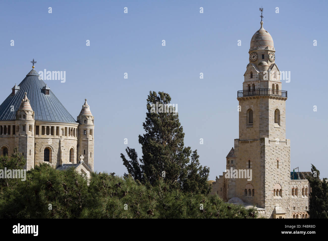 Abbey of the Dormition  - Jerusalem Stock Photo