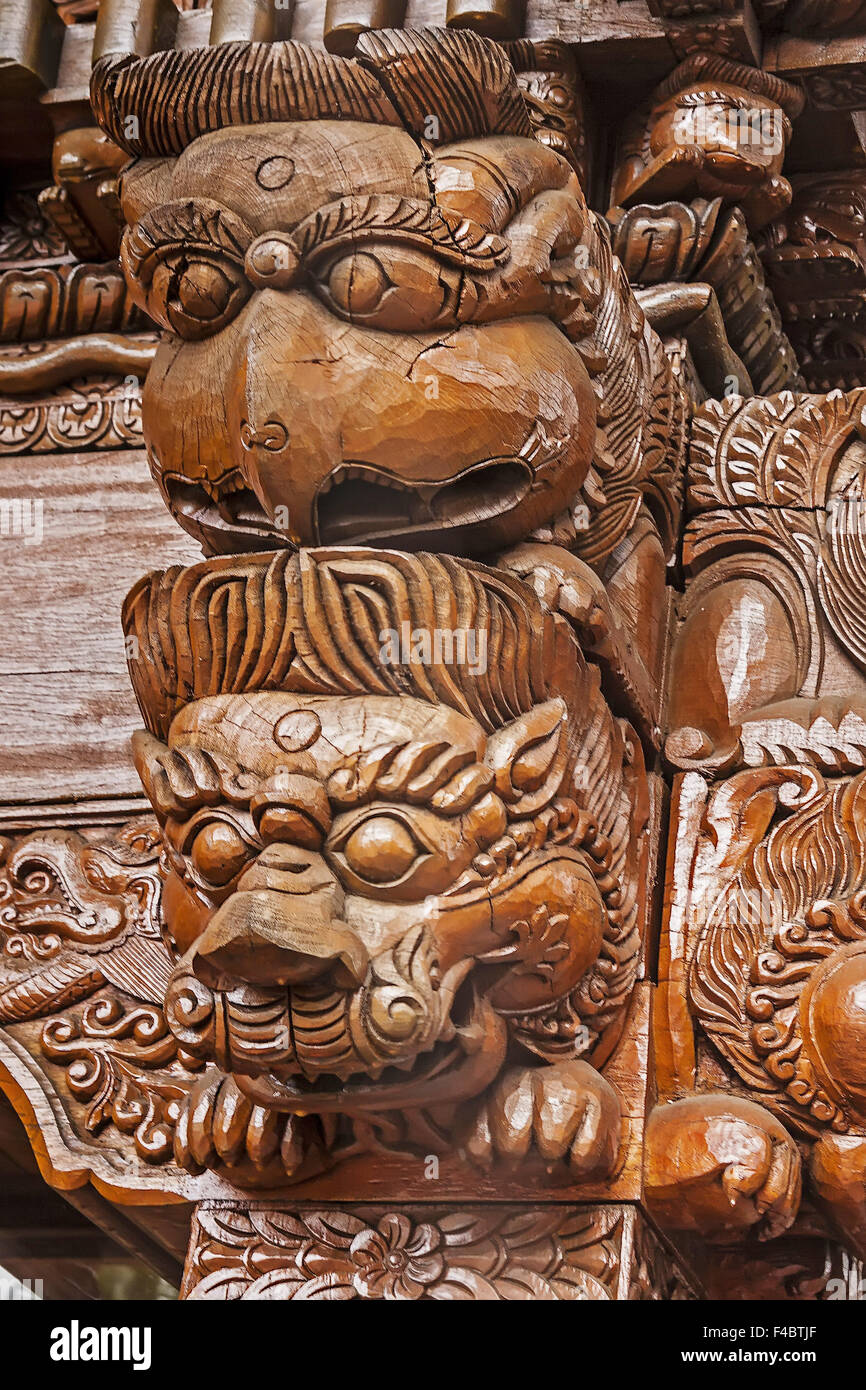 Peace Pagoda carvings Brisbane Australia Stock Photo