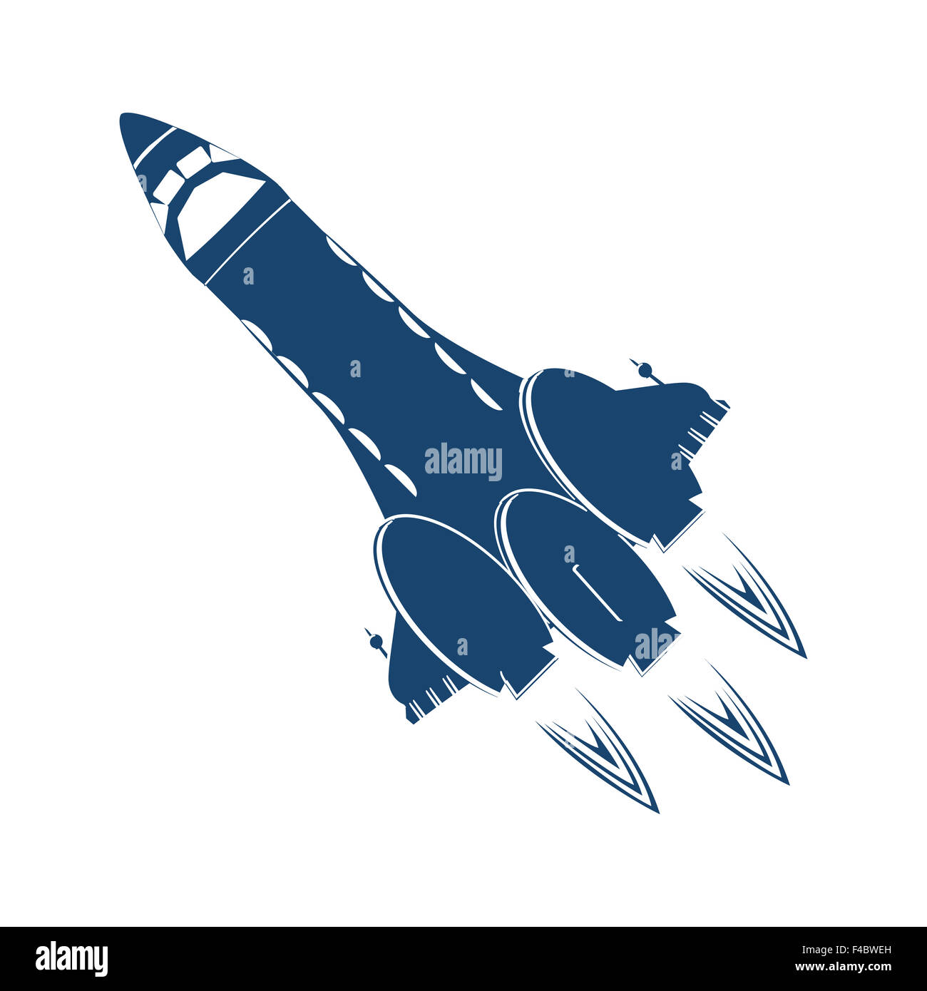 Stylized space shuttle Stock Photo