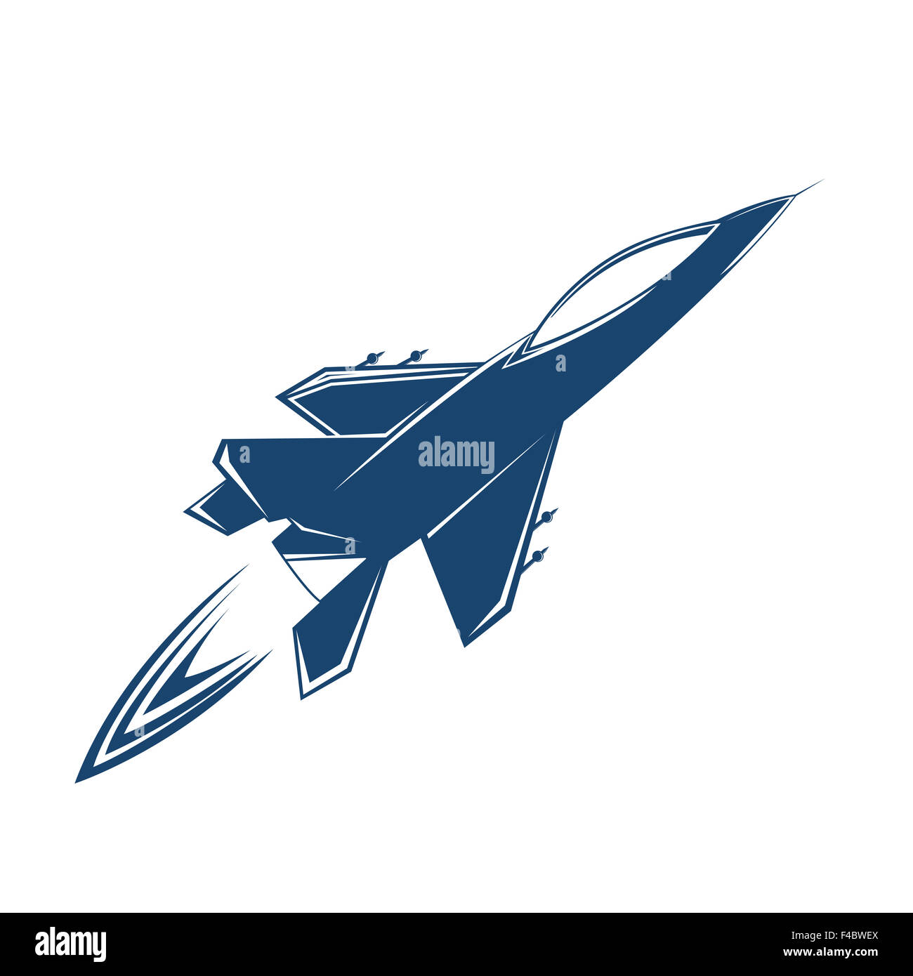 Stylized air fighter Stock Photo