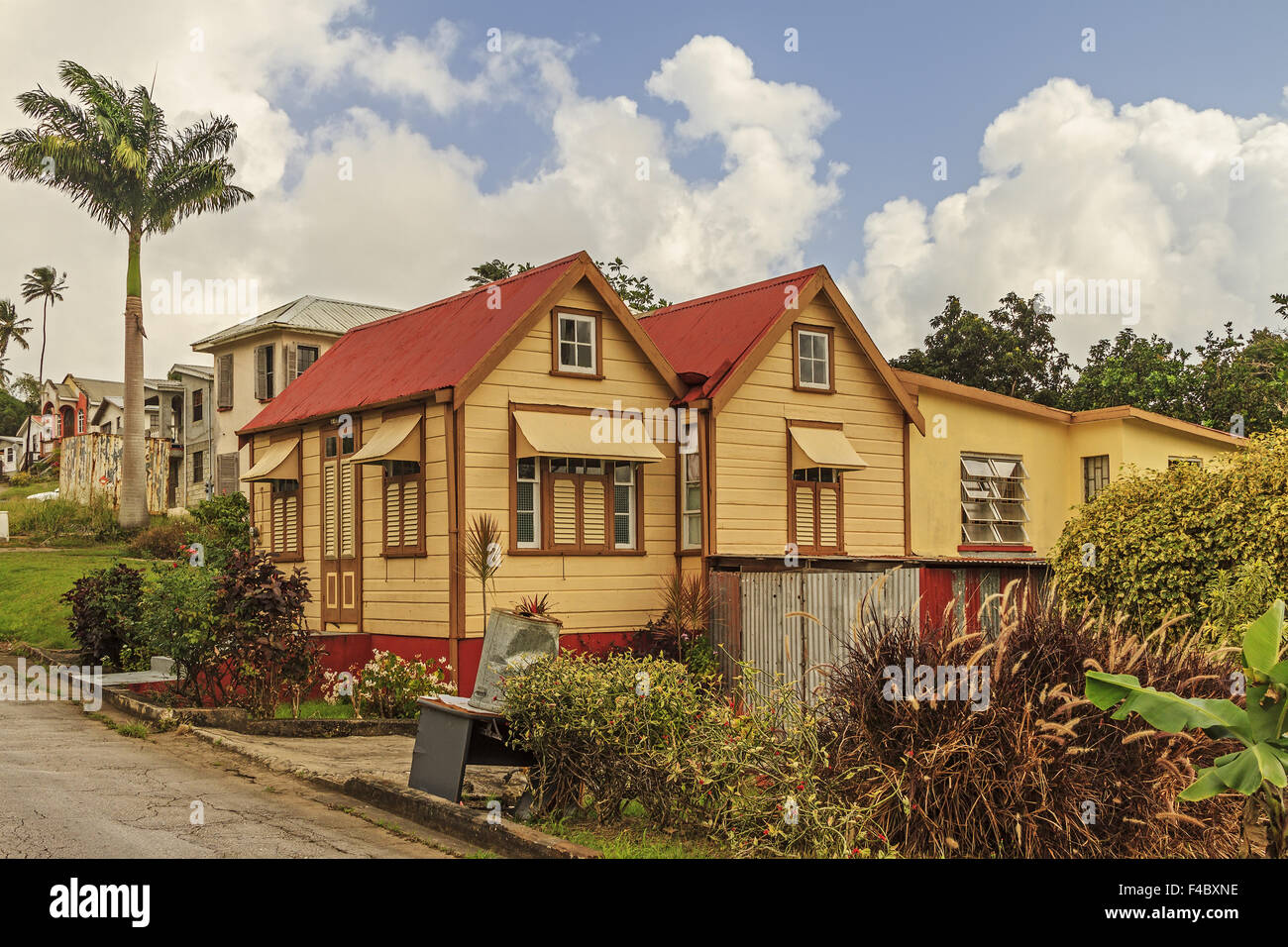 Chattel houses Barbados West Indies Stock Photo Alamy