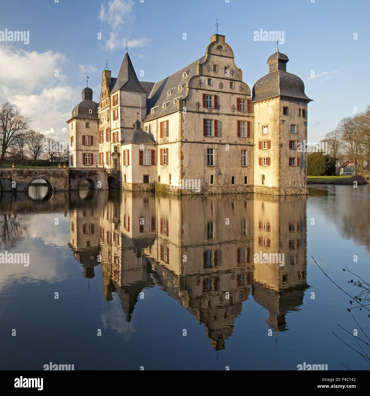 Water Castle Bodelschwingh, Dortmund, Germany Stock Photo