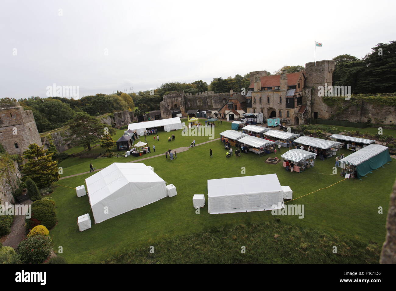 Monmouthshire Food Festival, Cadicot Castle, Gwent. October 2015 Stock Photo