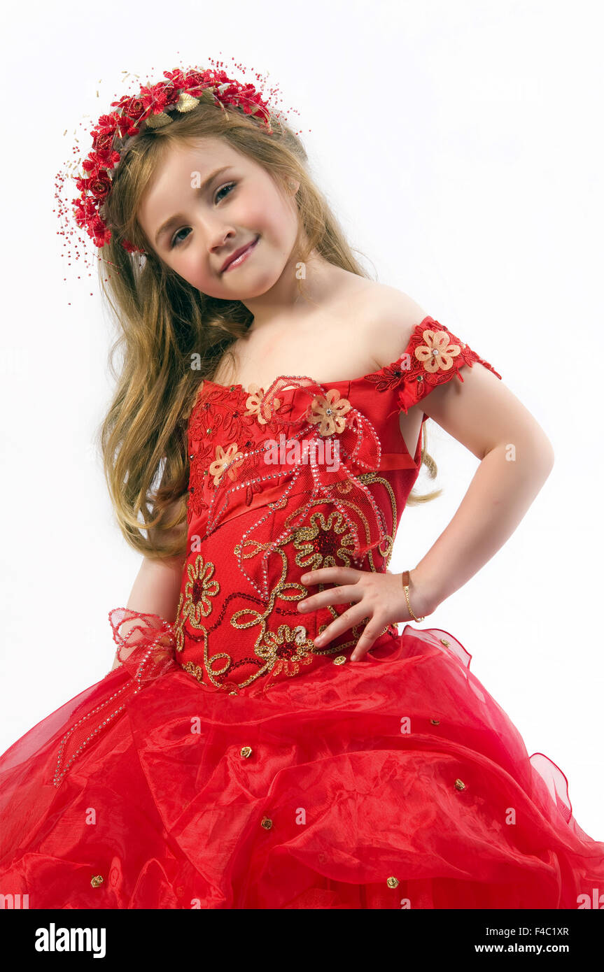 Teen girl in a dress Stock Photo - Alamy