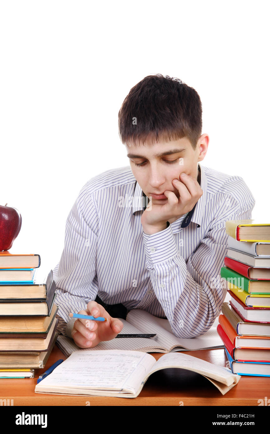 Sad and Tired Student Stock Photo