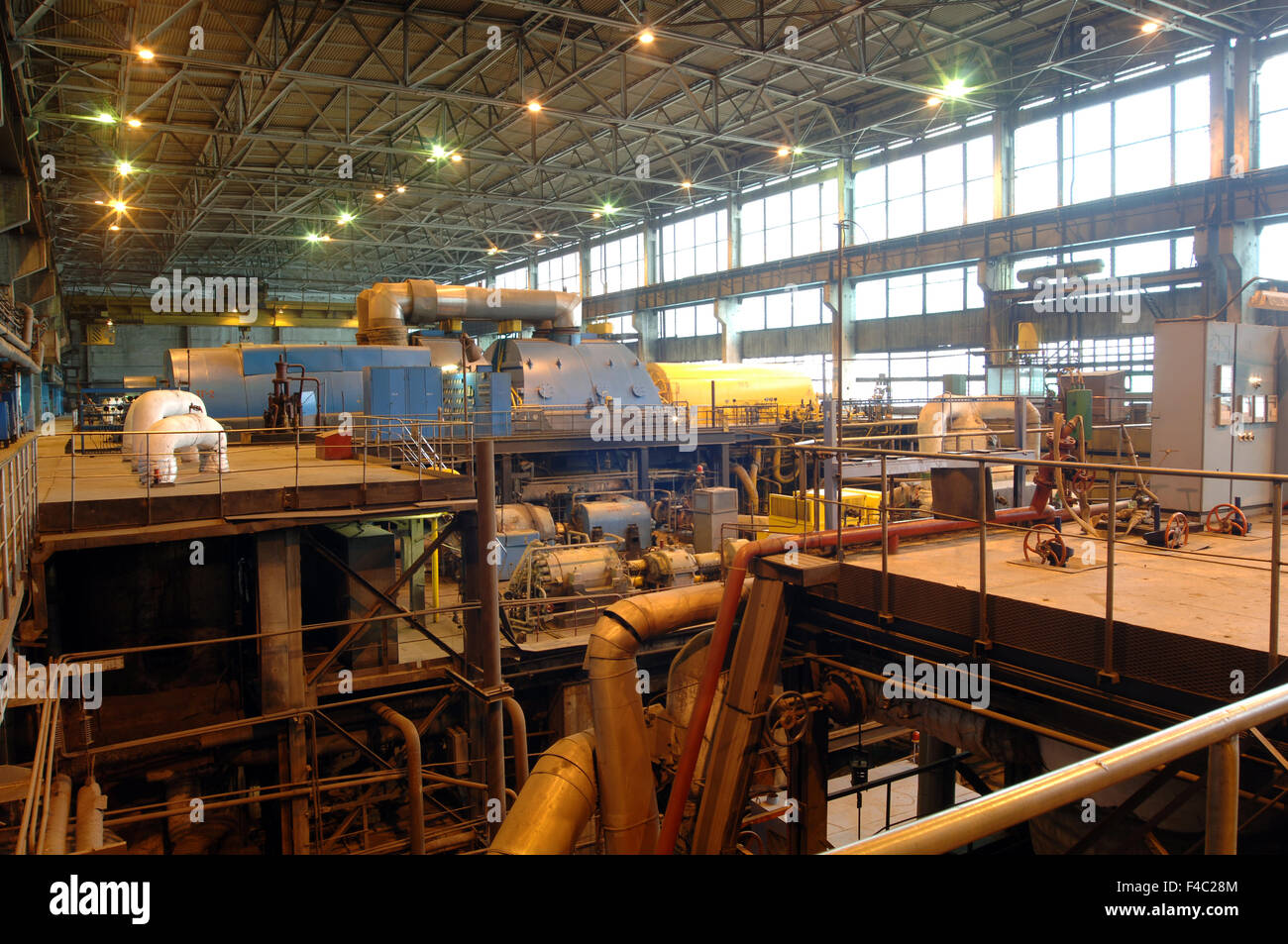 factory with equipment to produce Stock Photo Alamy