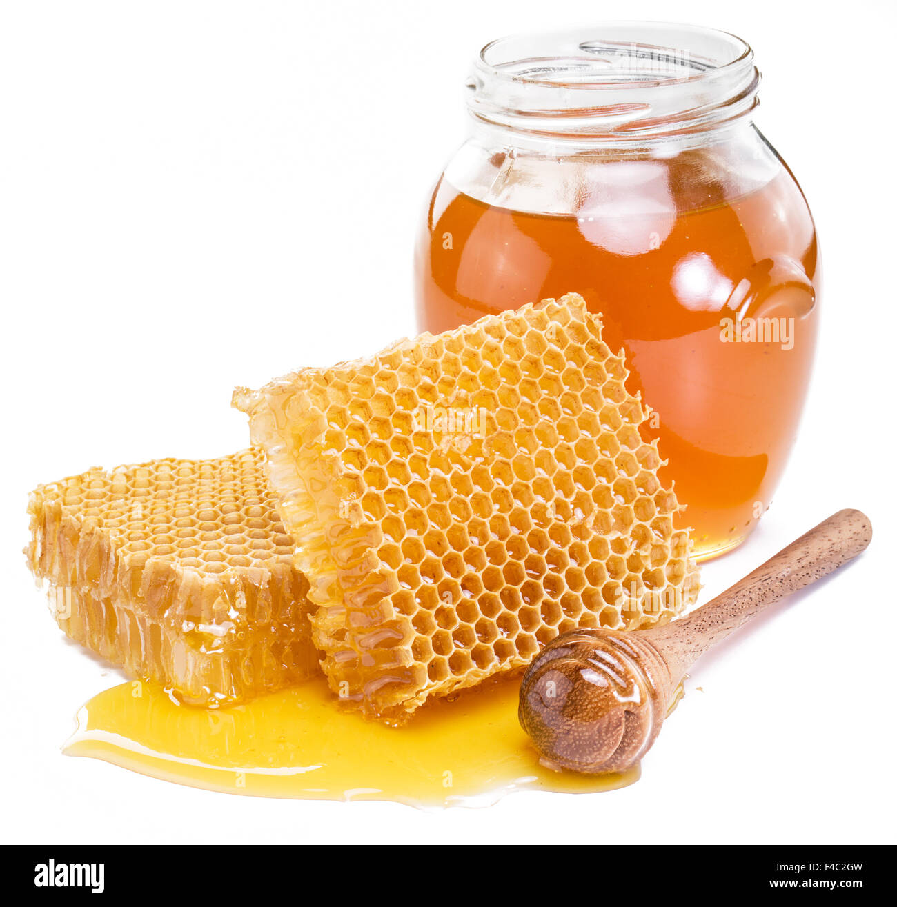 Jar full of fresh honey and Highquality picture Stock