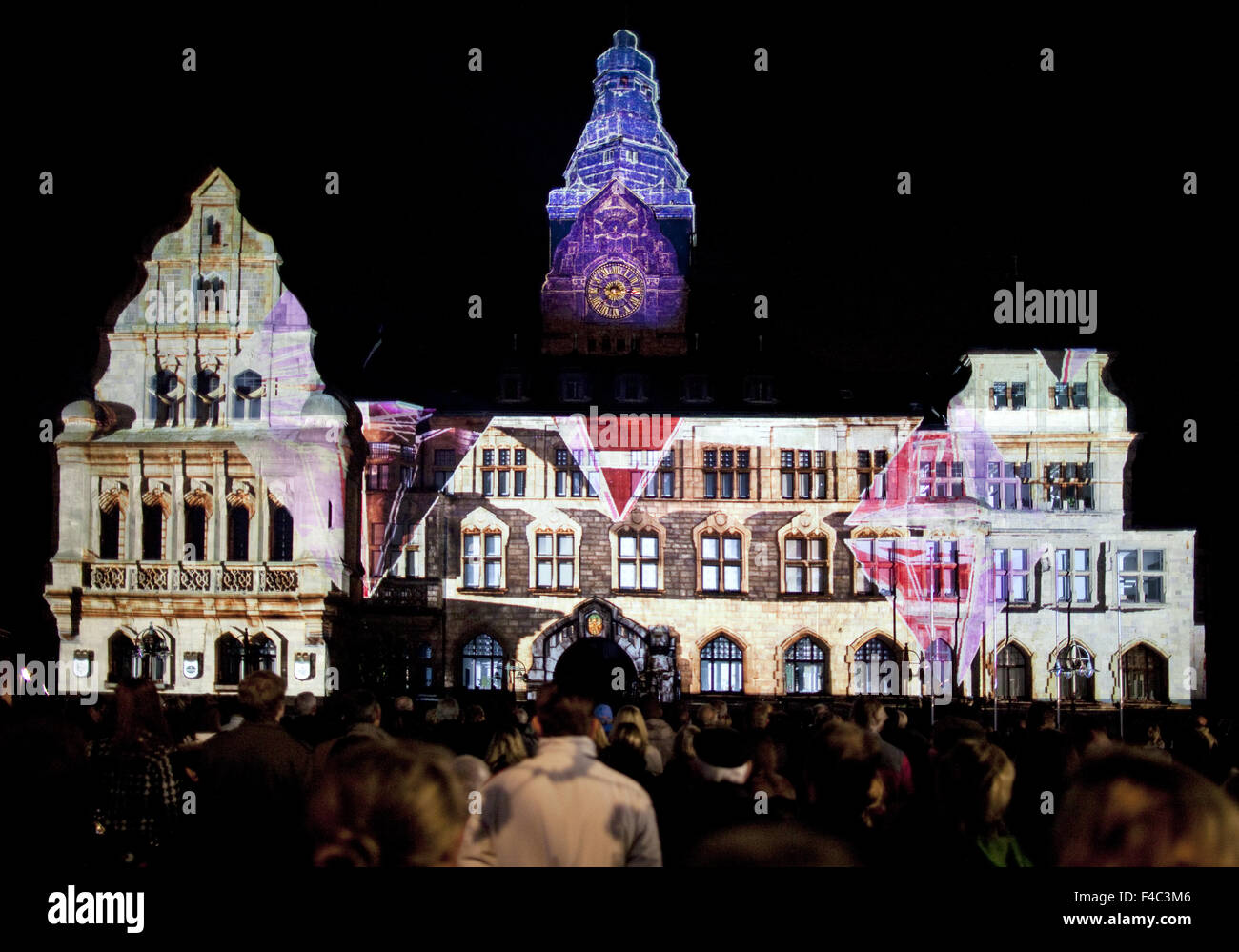 Event Recklinghausen lights, Germany Stock Photo