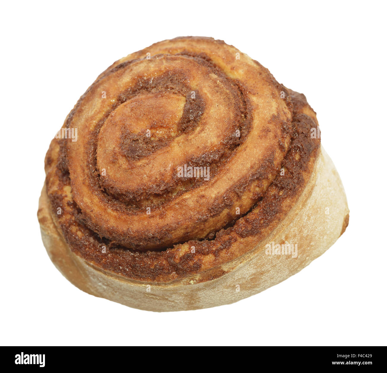 Cinnamon Roll Isolated On White Stock Photo - Alamy