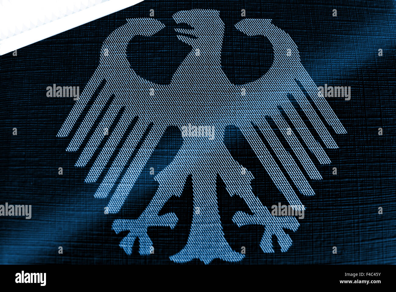 Deutschlandfahne mit Adler Stock Photo