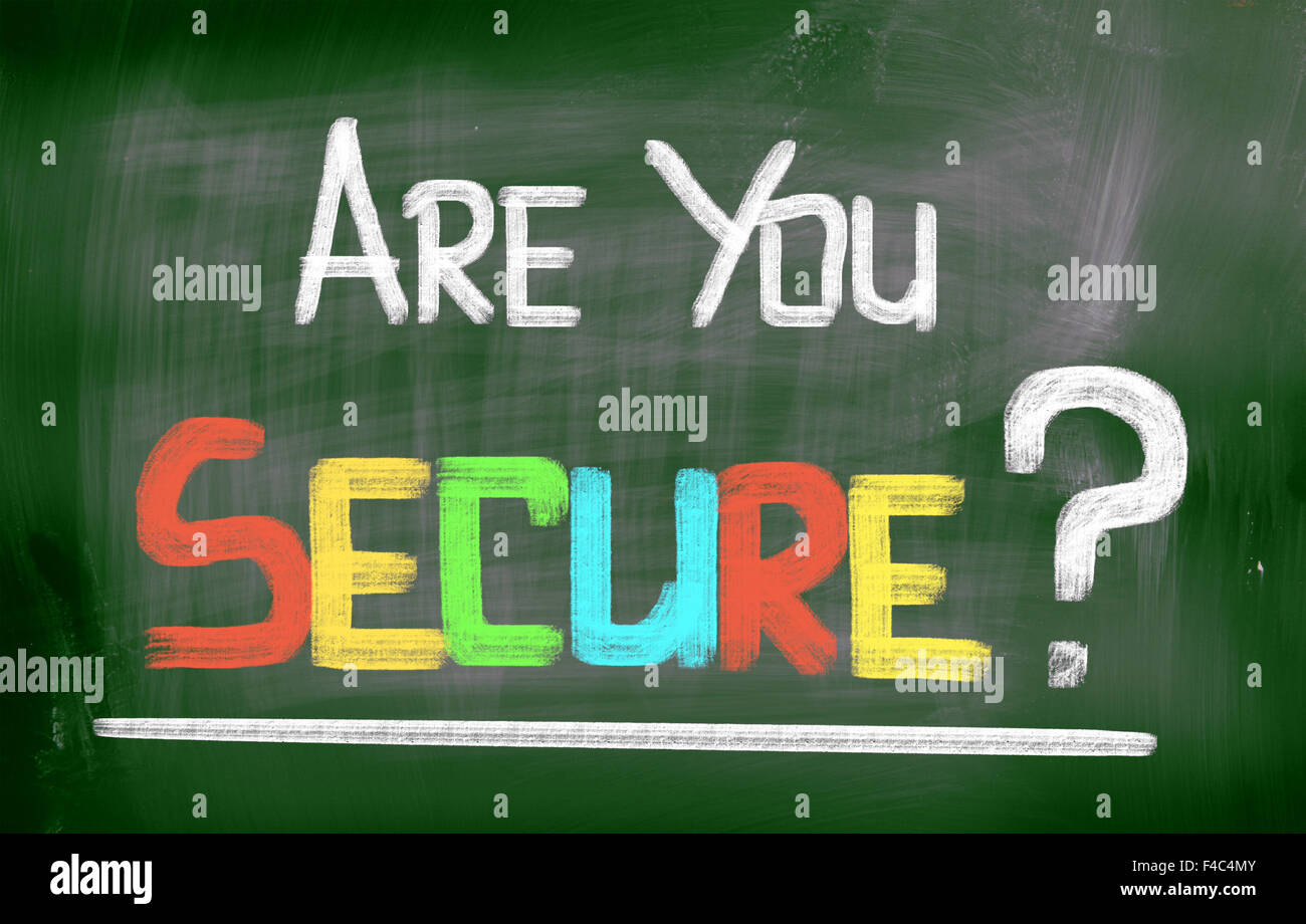 Are You Secure Concept Stock Photo