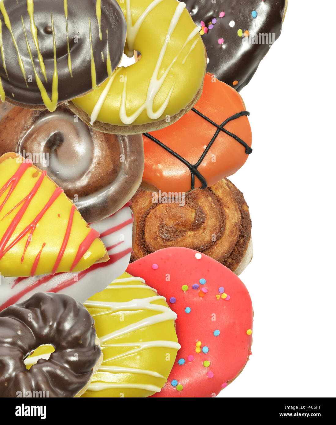 Donuts Isolated On White Background Stock Photo - Alamy