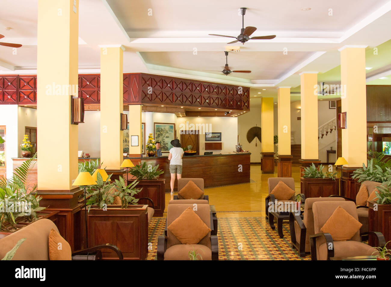 reception area at the Victoria Can Tho resort hotel in Can Tho city Mekong delta region, south