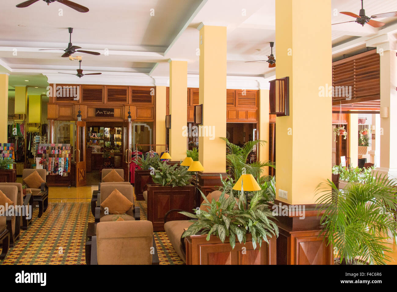 reception area at the Victoria Can Tho resort hotel in Can Tho city Mekong delta region, south