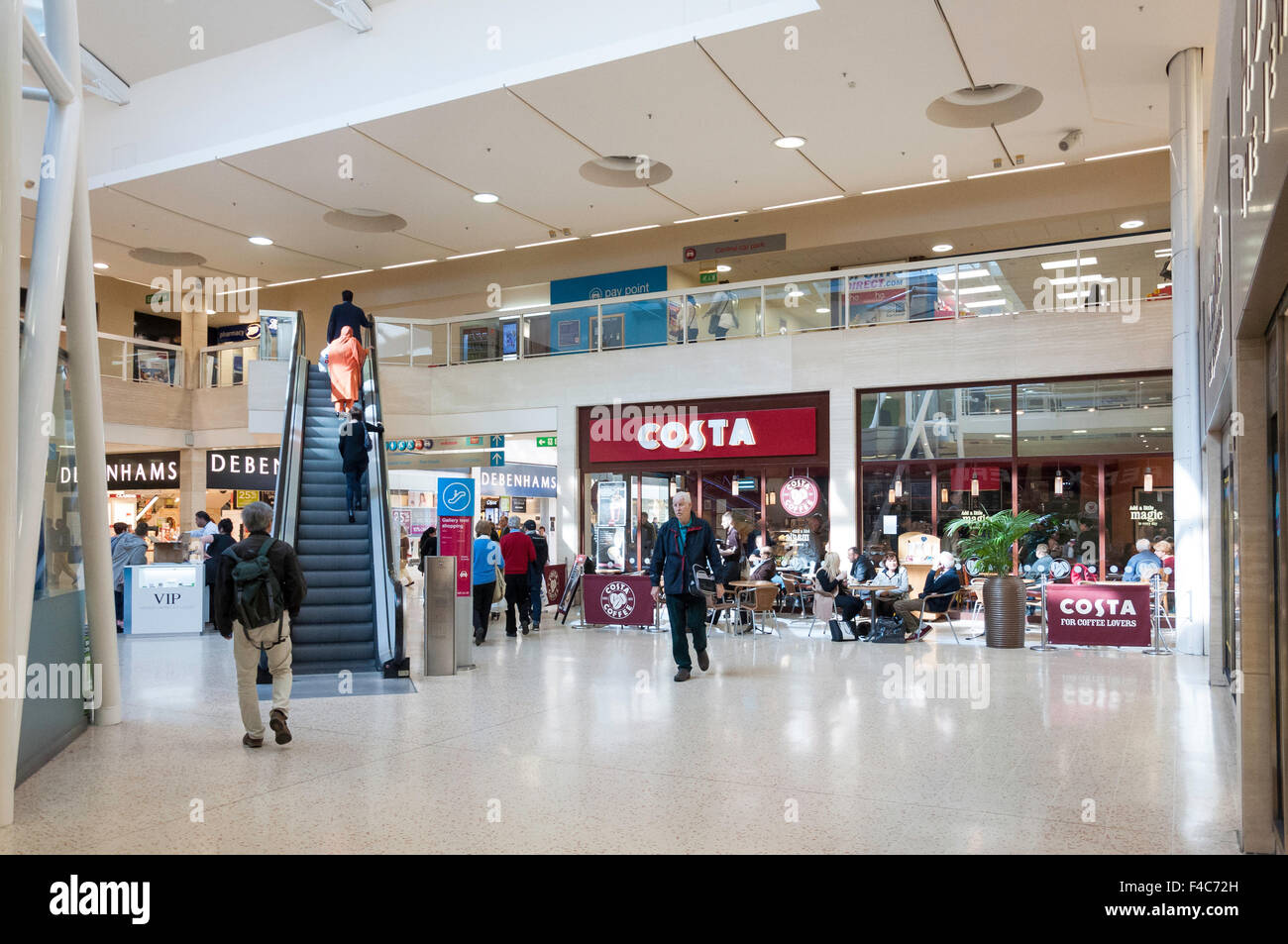 Interior of The Mall Shopping Centre, Luton, Bedfordshire, England
