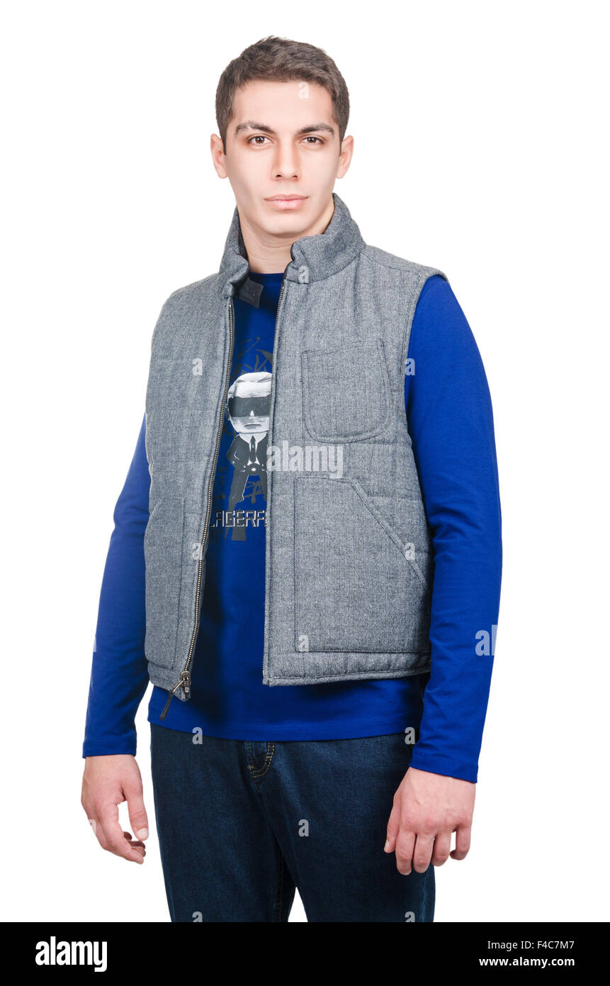 Vest isolated on the white background Stock Photo - Alamy