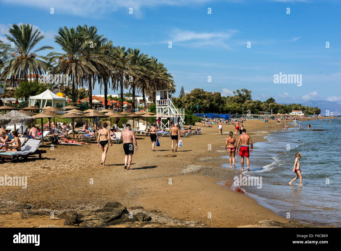 Agia Marina Beach Chania Crete Stock Photo Alamy