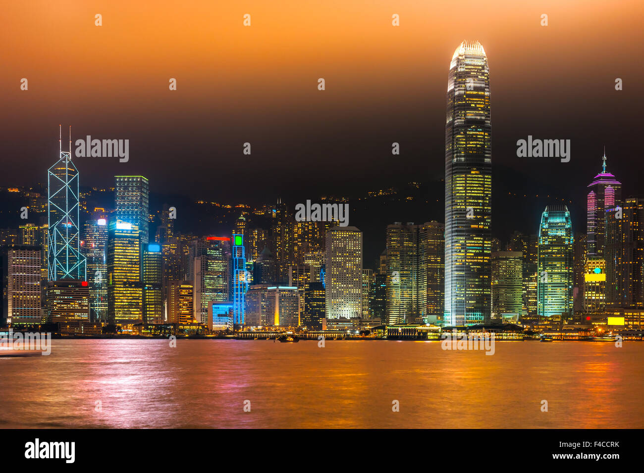 Panoramic view of Hong Kong skyline. China Stock Photo - Alamy
