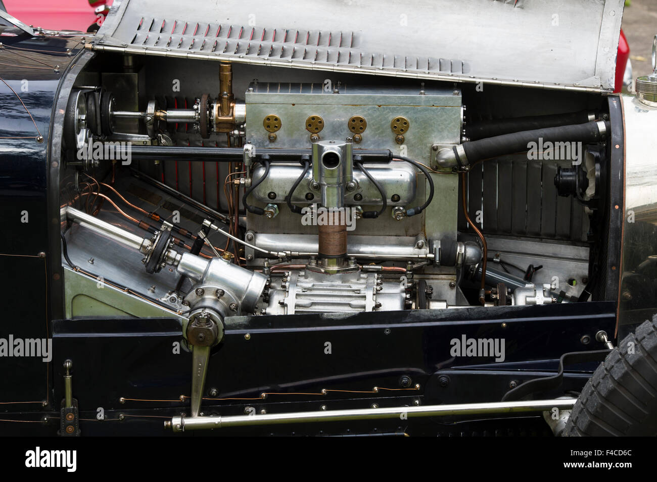 Bugatti type 34 racing car engine Stock Photo