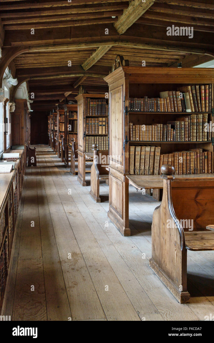 Wells Cathedral, Somerset, UK. The Chained Library, built in the 15c