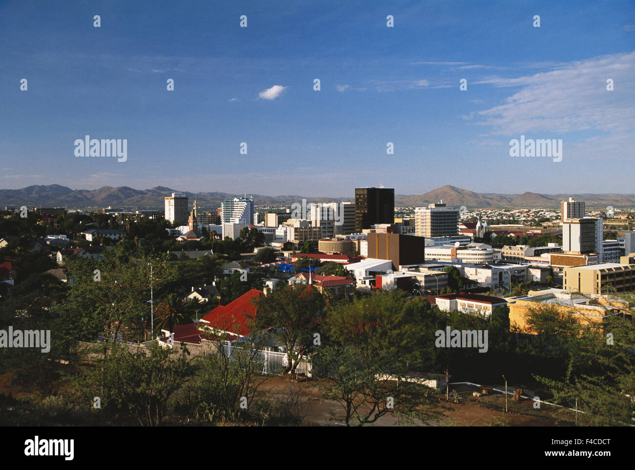 Namibia, Windhoek, Cityscape from werth lookout morning. (Large format sizes available) Stock Photo