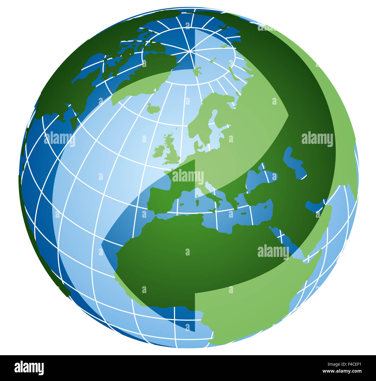 Green Dot Globe Stock Photo