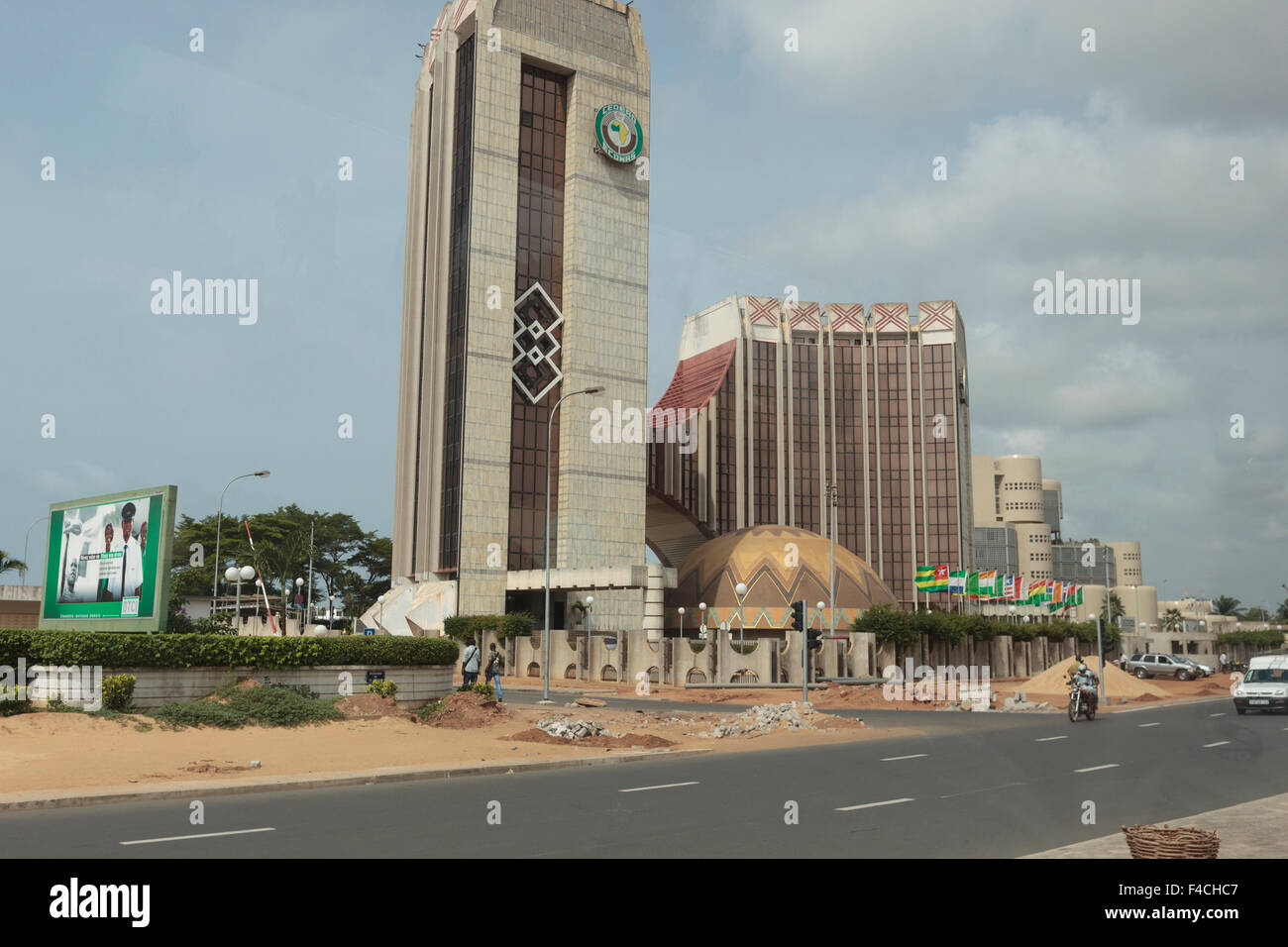 Africa, West Africa, Togo, Lome. Eonoic Community of West African States building. Stock Photo