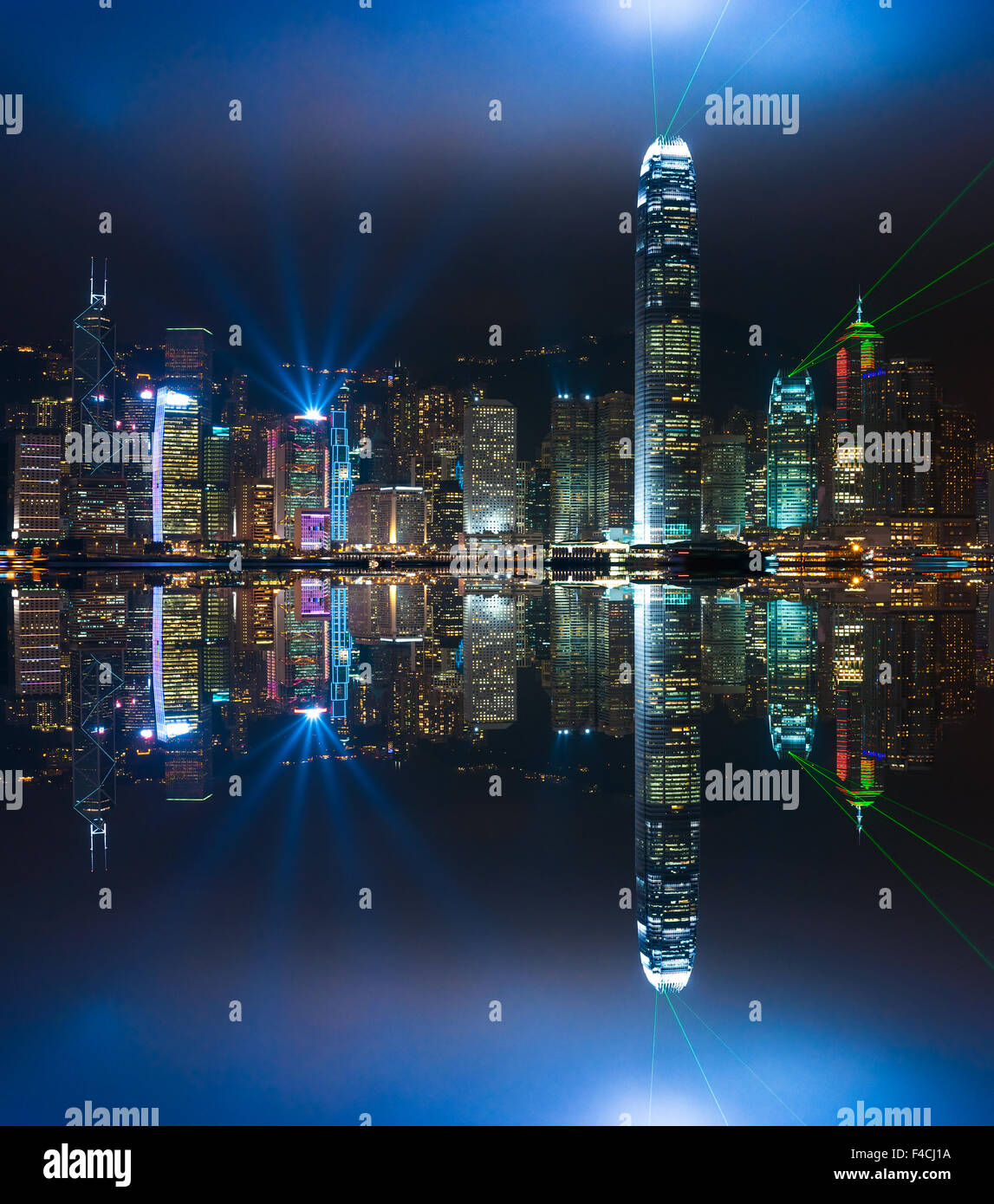 Panoramic view of Hong Kong skyline. China Stock Photo - Alamy