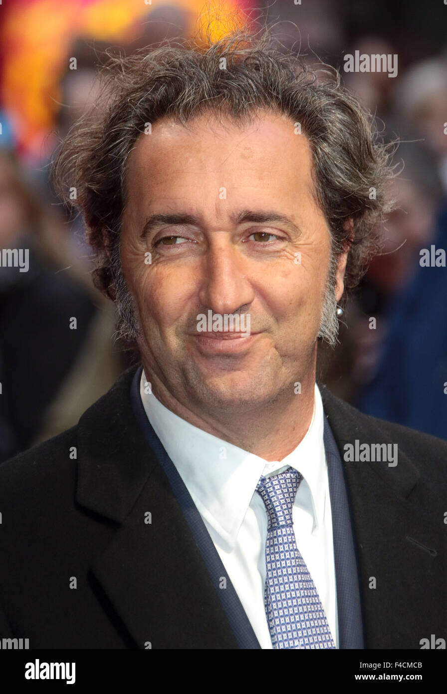 London, UK. October 15, 2015 - Paulo Sorrentino attending 'Youth' screening at BFI London Film Festival at Odeon, Leicester Square in London, UK. Credit:  Stills Press/Alamy Live News Stock Photo