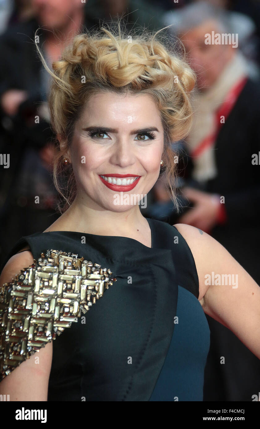 London, UK. October 15, 2015 - Paloma Faith attending 'Youth' screening at BFI London Film Festival at Odeon, Leicester Square in London, UK. Credit:  Stills Press/Alamy Live News Stock Photo