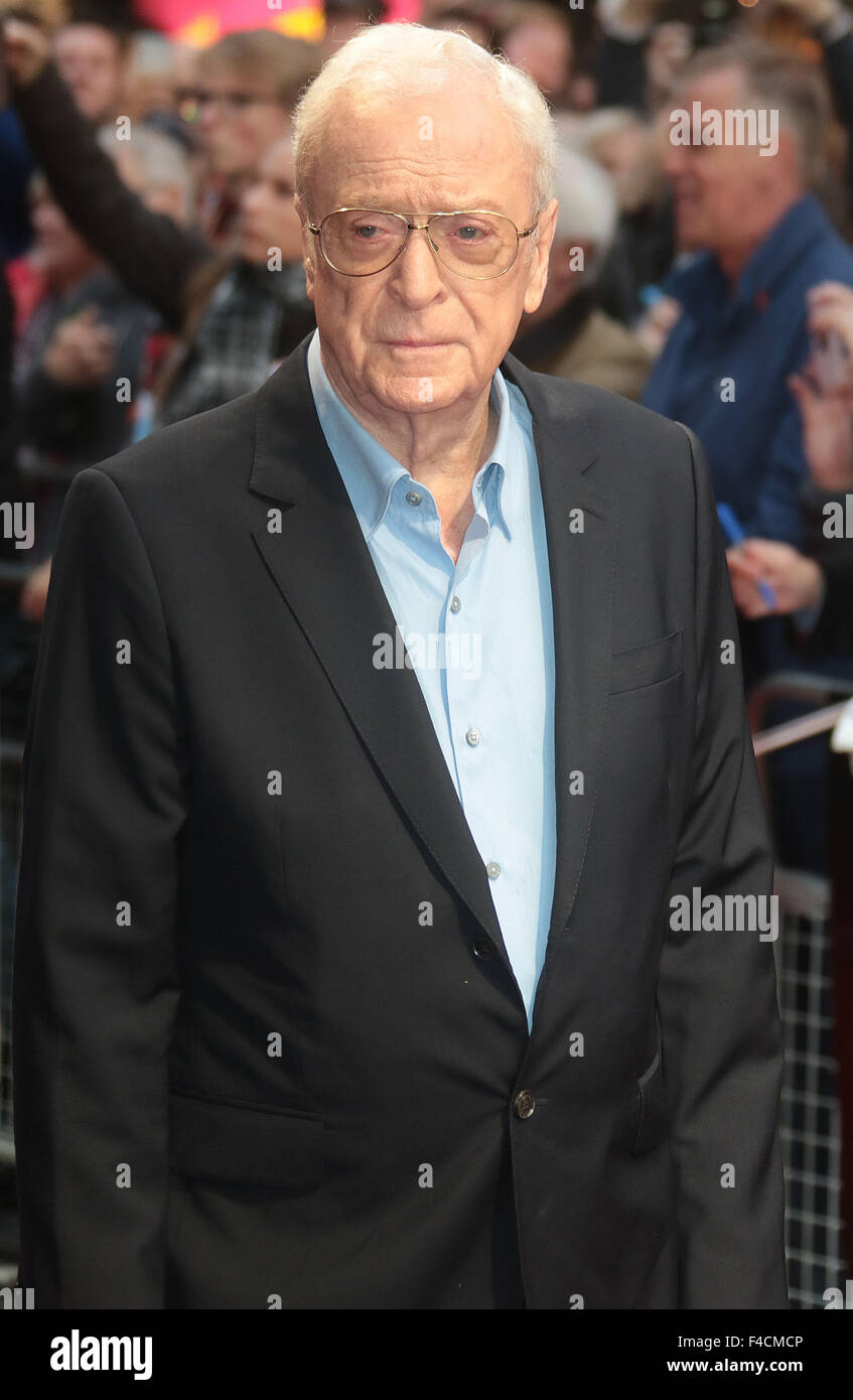 London, UK. October 15, 2015 - Michael Caine attending 'Youth' screening at BFI London Film Festival at Odeon, Leicester Square in London, UK. Credit:  Stills Press/Alamy Live News Stock Photo