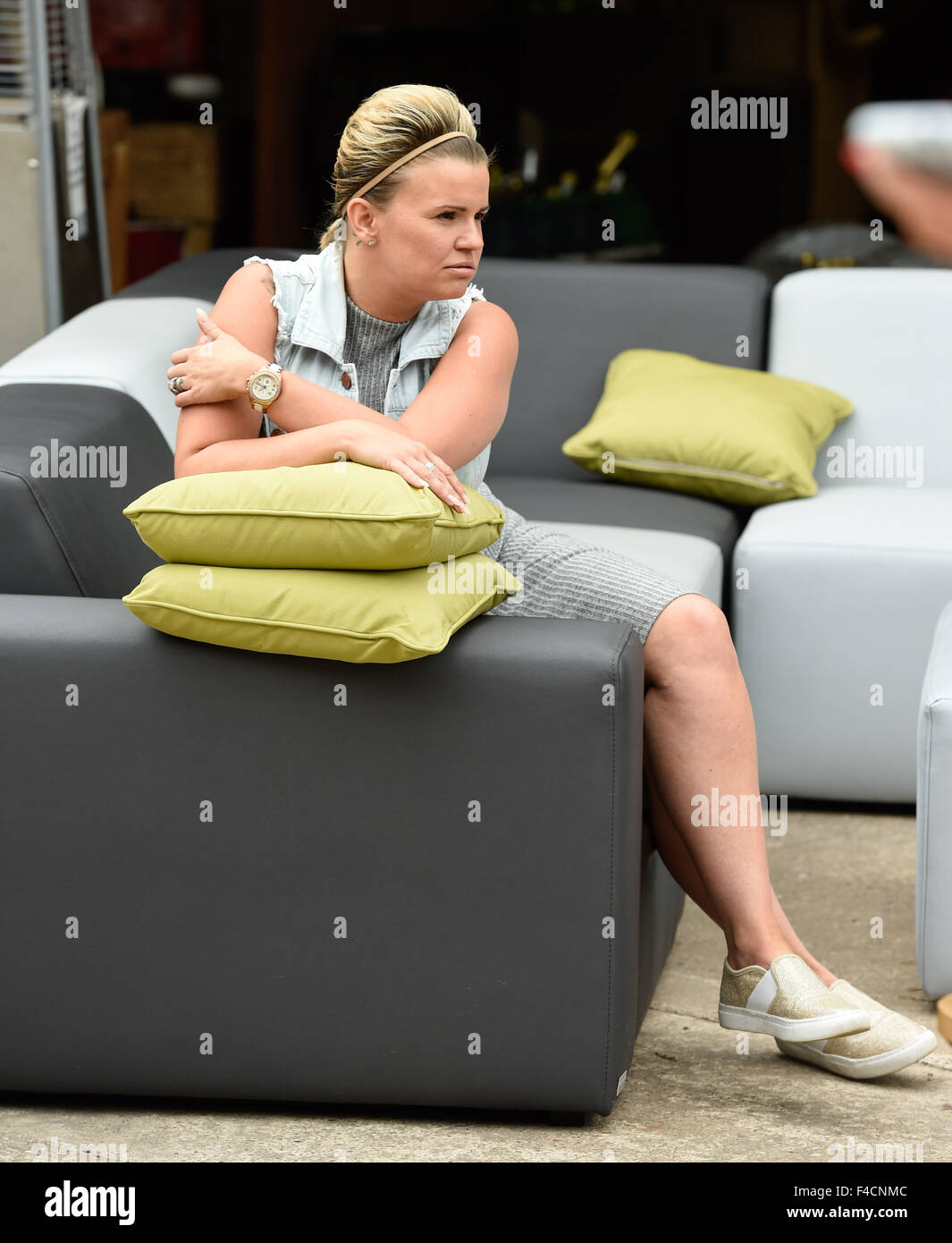 Kerry Katona attends The Garden Furniture Centre showroom product