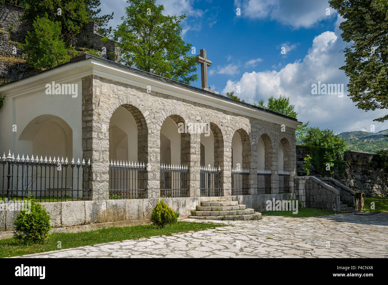 Old monastery buildings in Cetinje, Montenegro Stock Photo