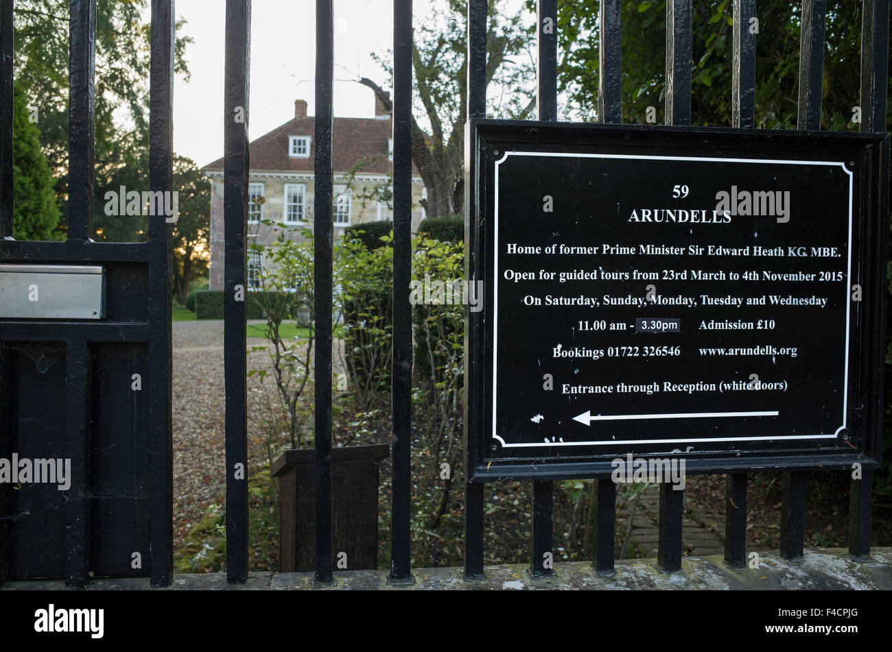 'Arundells', Salisbury, home of  Edward Heath, former prime minister of the United Kingdom, and under investigation by police Stock Photo