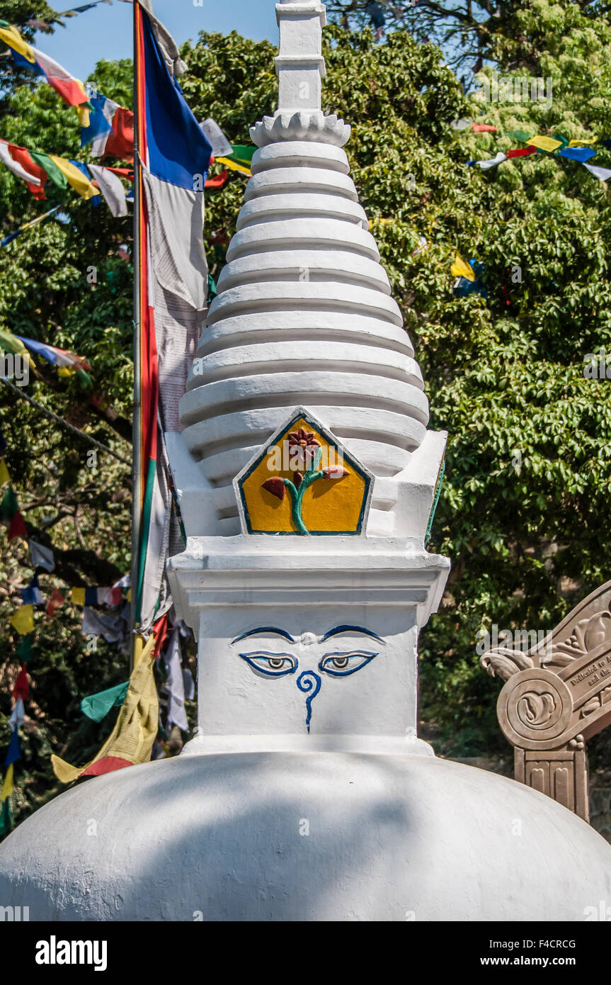 Stupa at Swayambhunath, Monkey Temple, Kathmandu, Nepal Stock Photo - Alamy