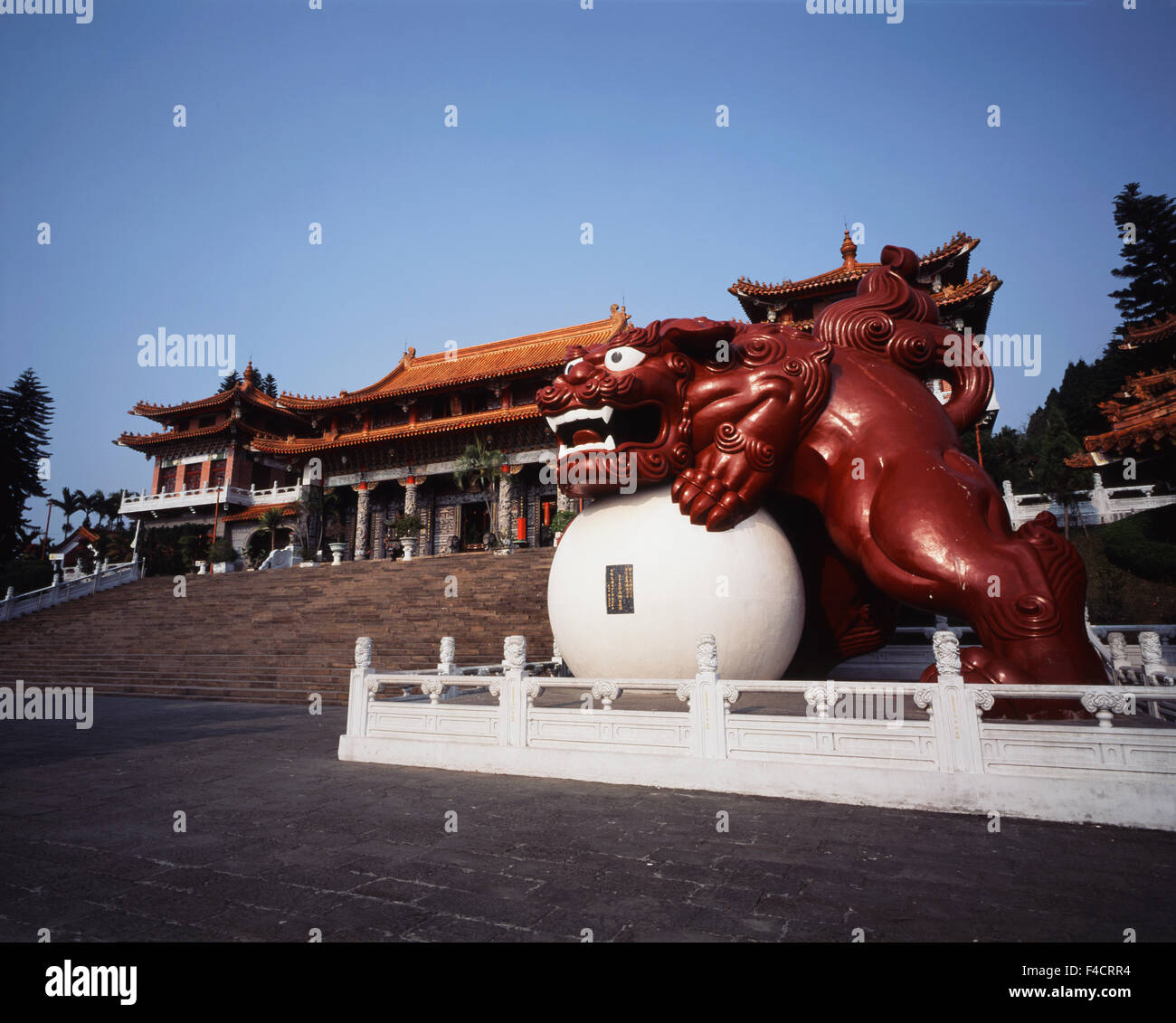Taiwan, Sun Moon Lake, Statue at Wen Wu Temple. (Large format sizes