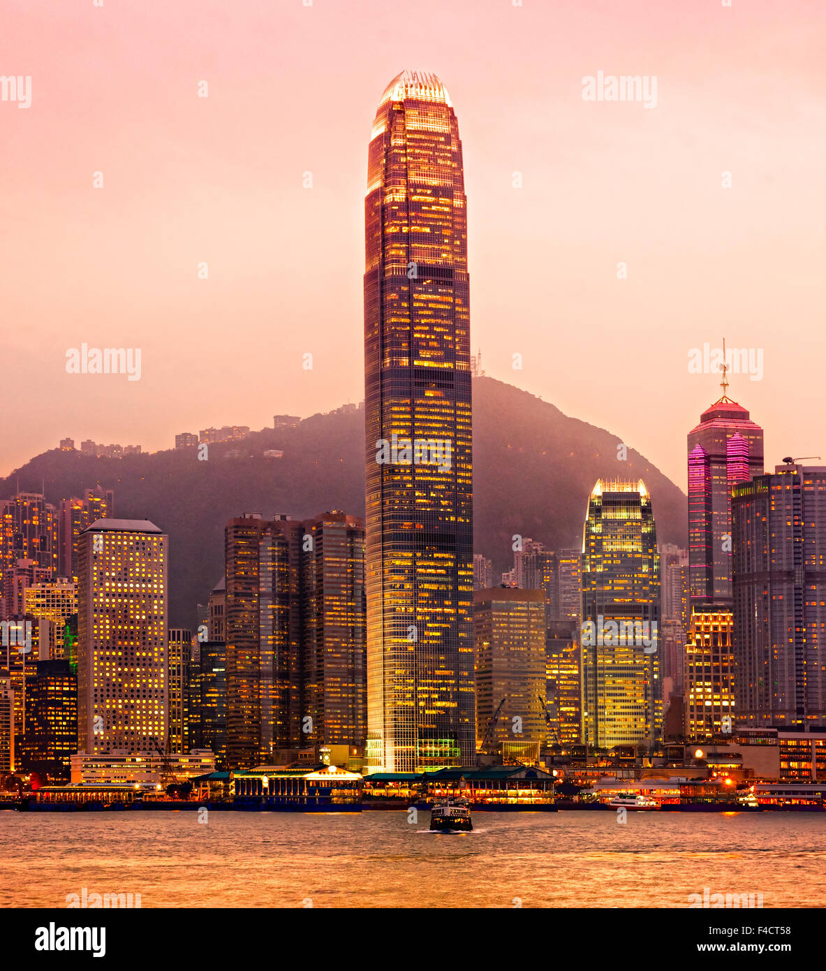 Panoramic view of Hong Kong skyline. China Stock Photo - Alamy