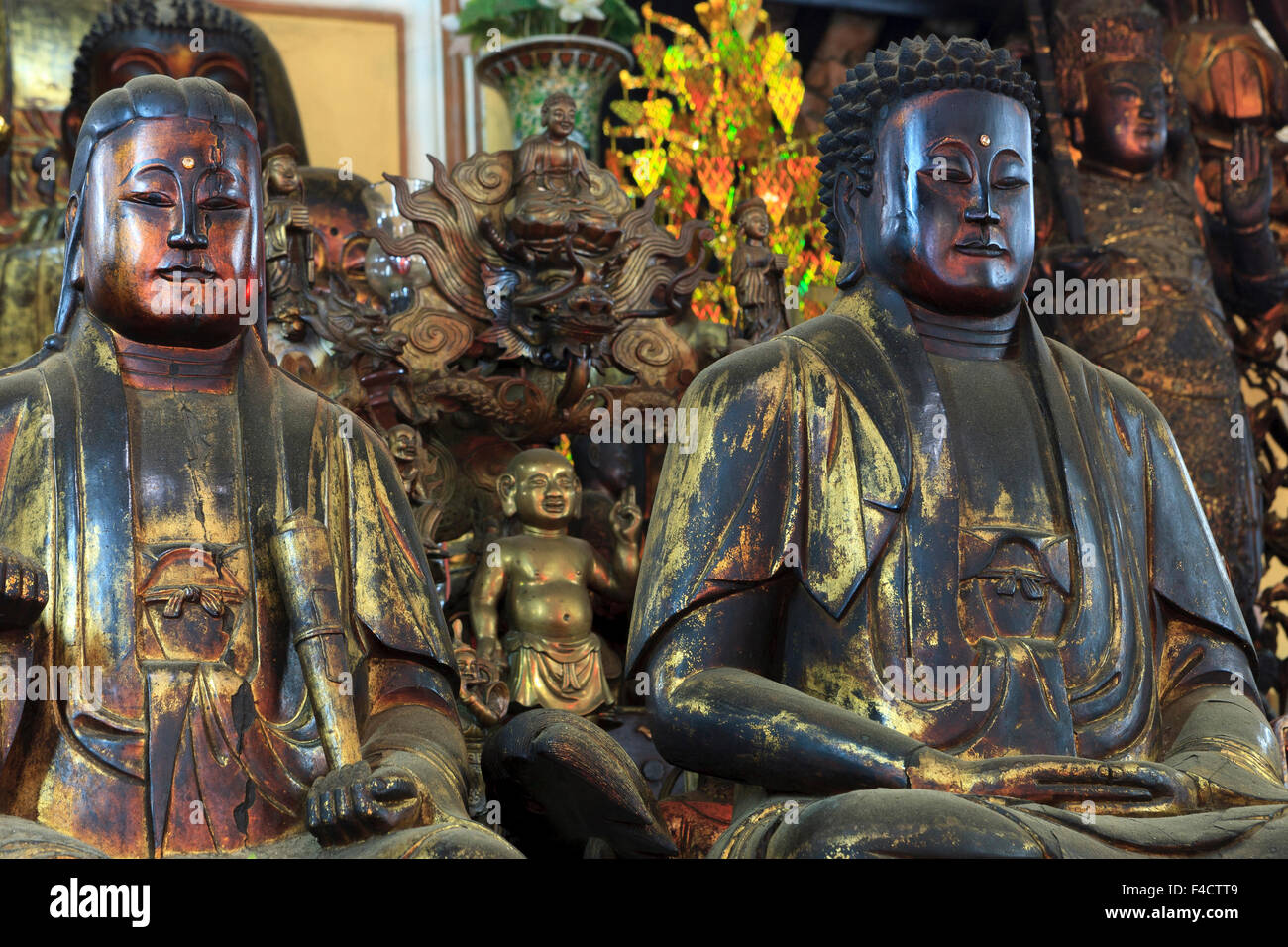 Giac Lam Pagoda. This pagoda is the oldest in Saigon. It was built in 1744 and remodeled in the 19th century. The temple reflects interesting Taoist and Confucian influences in addition to Buddhism. Stock Photo