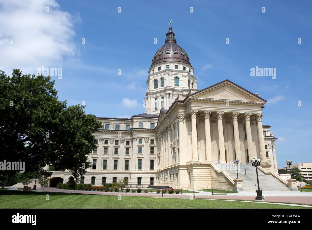 Kansas State Capitol located in Topeka, Kansas, USA. Stock Photo