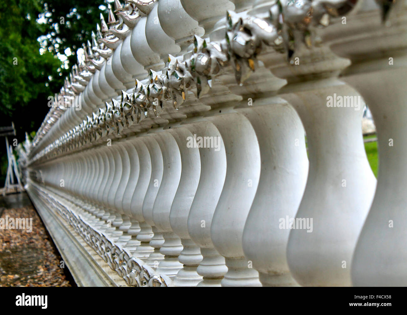 Wat Rong Khun columns Stock Photo - Alamy