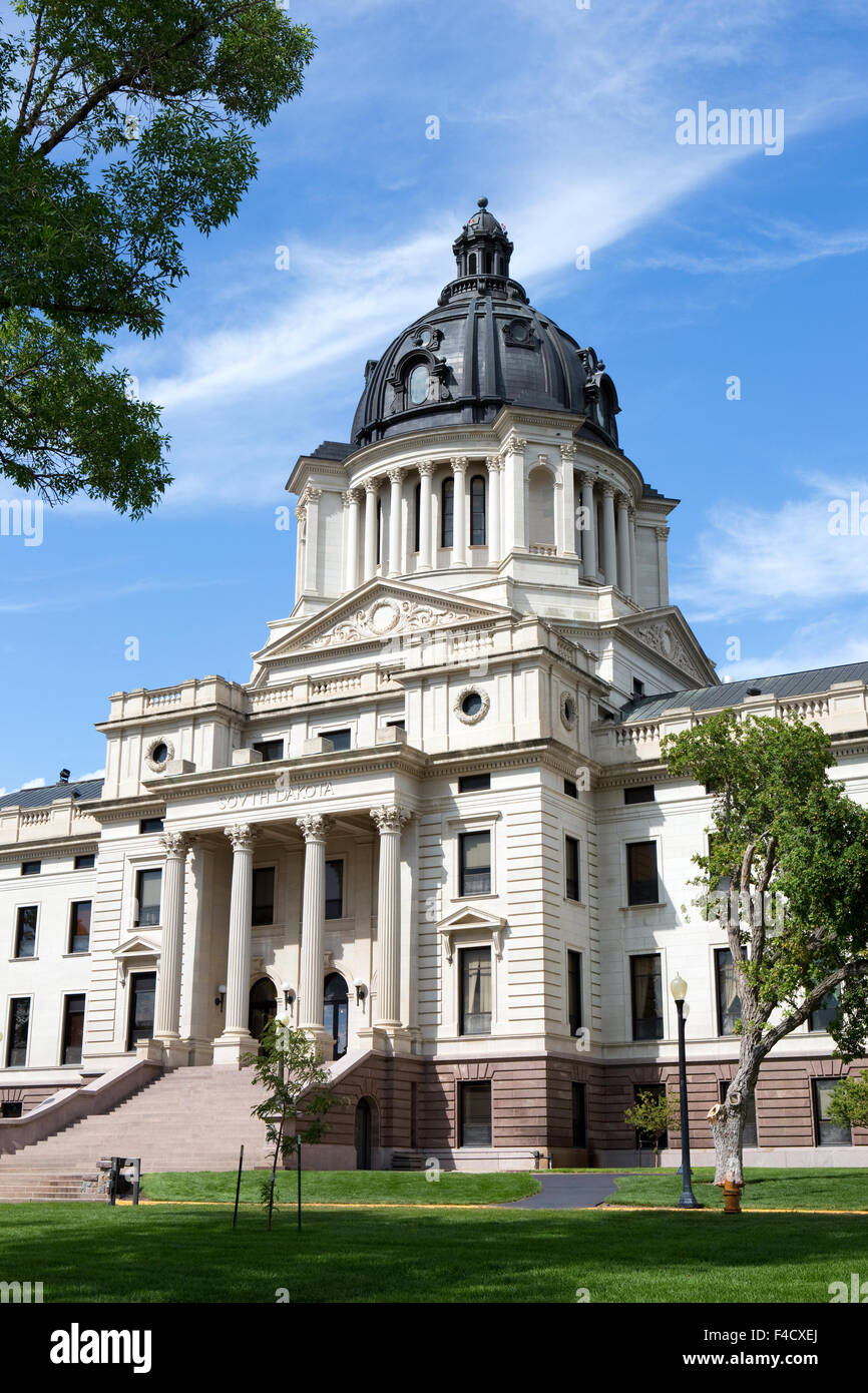 South Dakota State Capitol building is located in Pierre, South Dakota, USA. Stock Photo