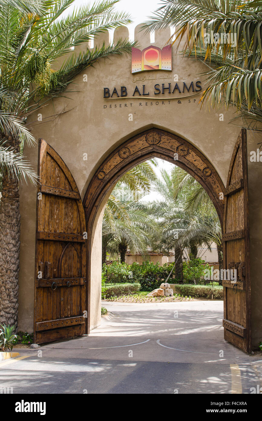 Bab Al Shams Desert Resort and Spa. Dubai, United Arab Emirates Stock Photo  - Alamy