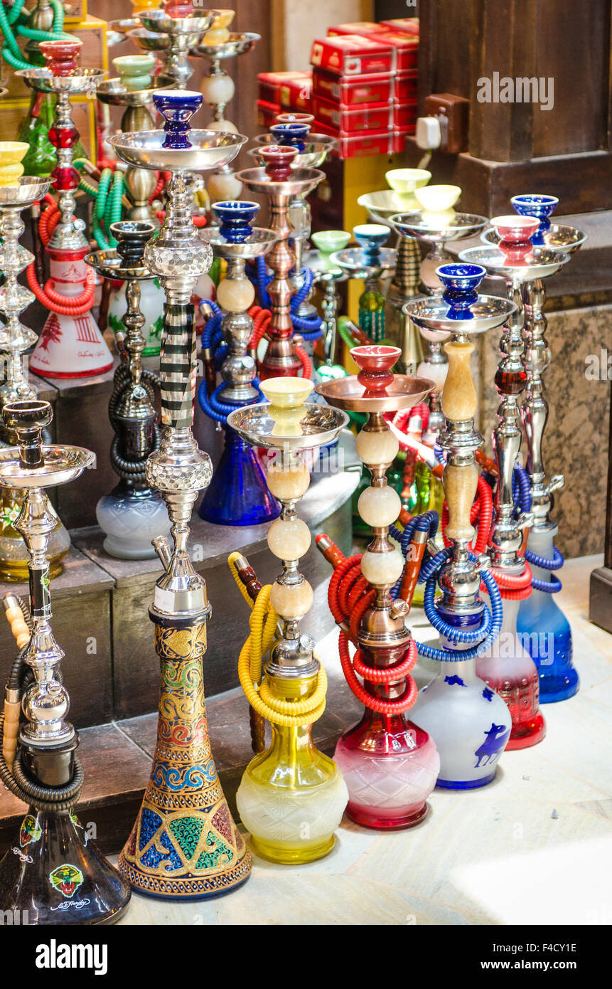 Arabic Hookahs in the Souk Madinat Jumeirah market Dubai, United Arab