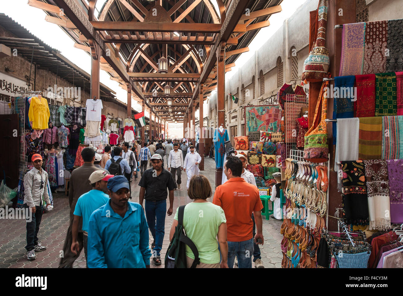 Textile Souk in Bur Dubai, Dubai, United Arab Emirates Stock Photo Alamy