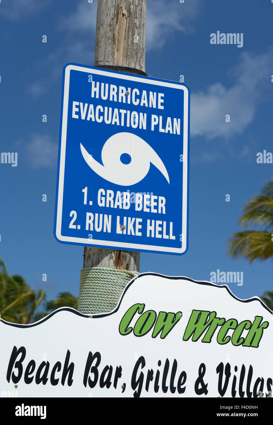 tsunami evacuation sign grab beer